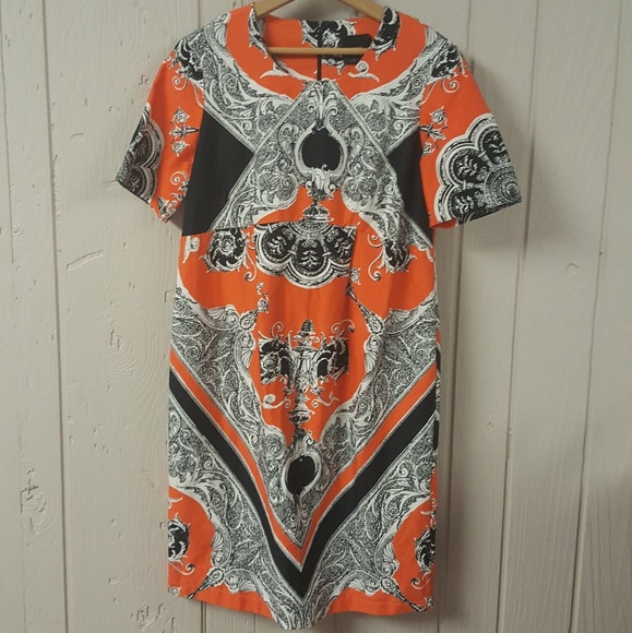 ASOS Blocked Scarf Print Dress - Picture 5 of 8